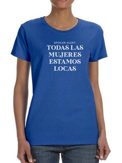 Foto 1 | Playera Smartprintsink color Azul para Mujer
