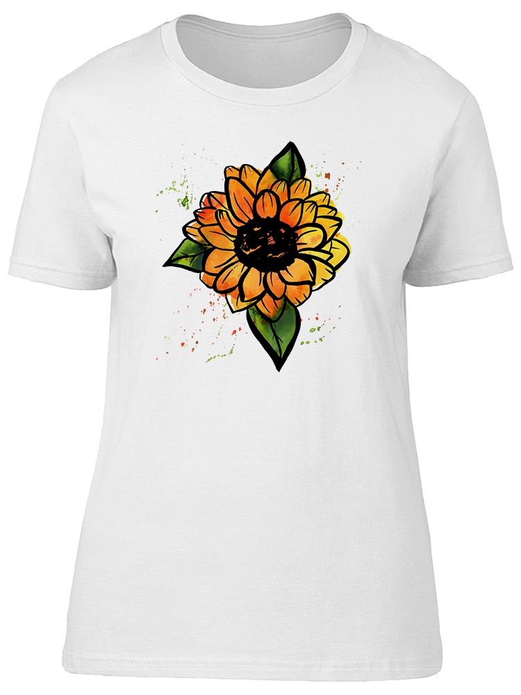 Playera Smartprintsink Mujer Acuarelas Girasoles