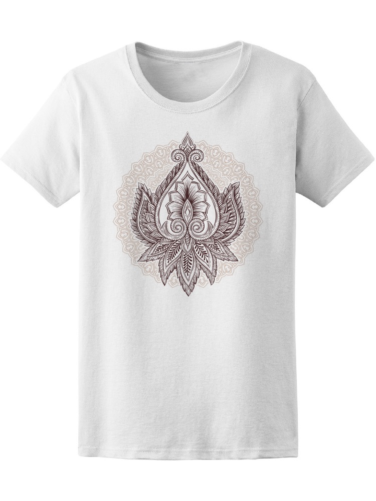 Playera Smartprintsink Mujer Ilustración a Lápiz/ Flor de Liz