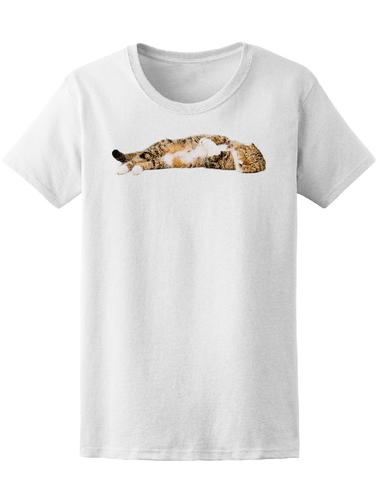 Foto 2 pulgar | Playera Smartprintsink Mujer Fotografía/ Gato Echado De Costado