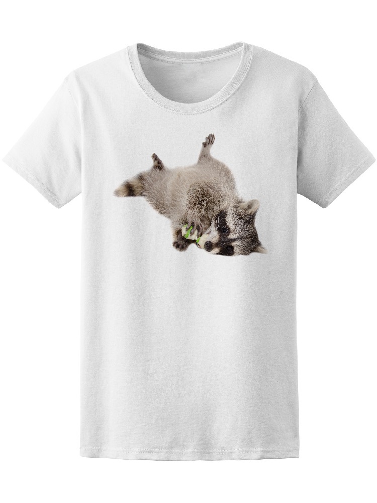 Foto 2 pulgar | Playera Smartprintsink Mujer Fotografía/ Mapache Con Comida