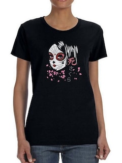 Foto 1 | Playera Smartprintsink para Mujer Calaverita Japonesa Anime