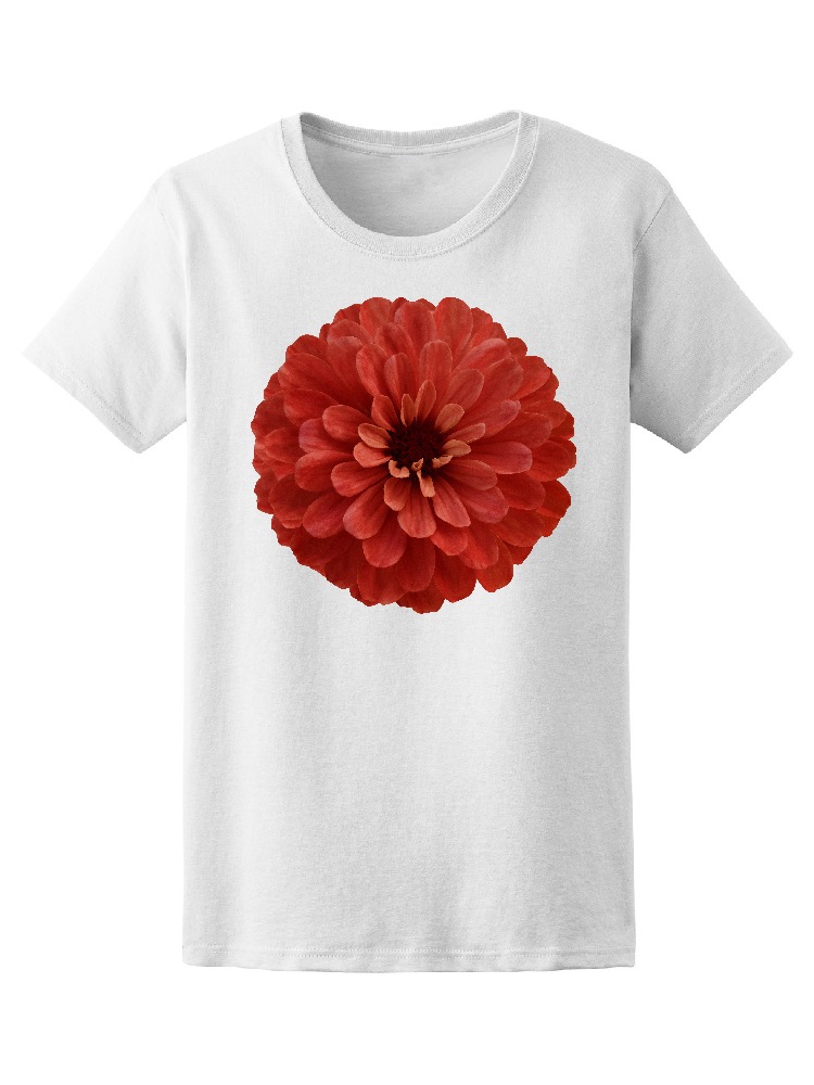 Playera para Mujer Smartprintsink color Blanco Estampado Dalia Roja