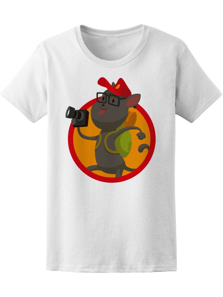 Playera Smartprintsink Mujer Ilustración/ Mono Viajero