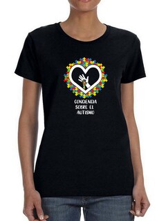 Foto 1 | Playera Smartprintsink Para Mujer Conciencia Sobre El Autismo