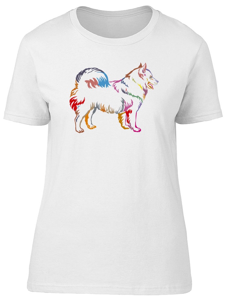 Foto 1 | Playera Smartprintsink Mujer Ilustración/ Perro Pomeranian A Colores