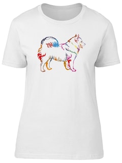 Foto 1 | Playera Smartprintsink Mujer Ilustración/ Perro Pomeranian A Colores