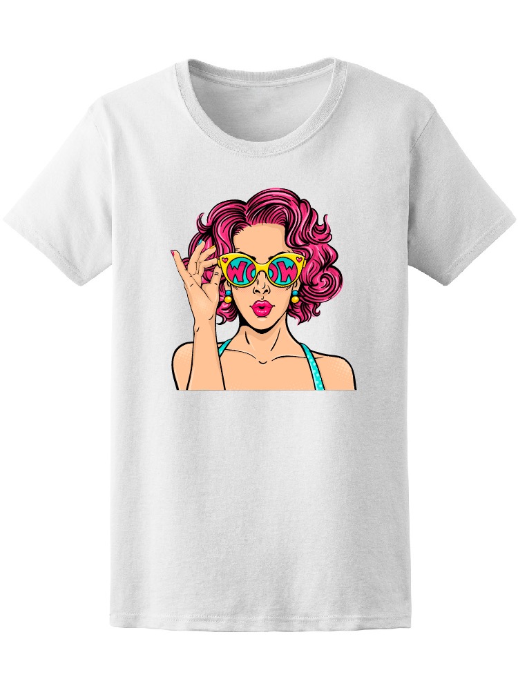 Foto 2 pulgar | Playera para Mujer Smartprintsink color Blanco Estampado Arte Pop