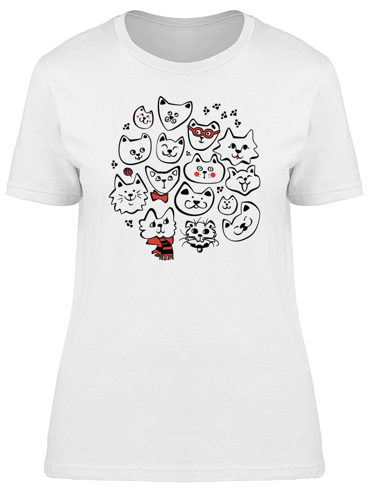 Playera Smartprintsink Mujer Ilustración/ Colección De Gatitos
