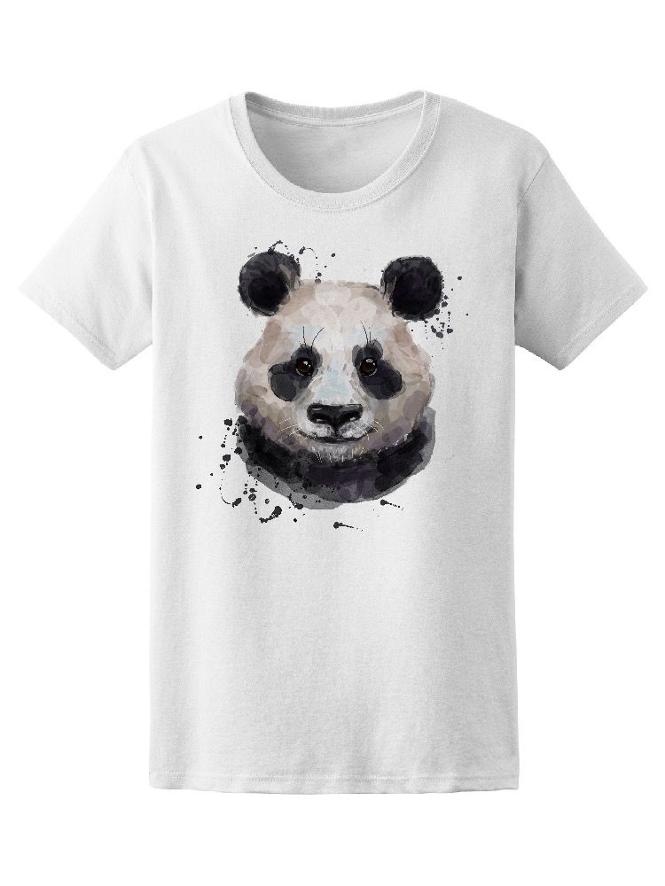 Foto 2 pulgar | Playera para Dama Smartprintsink color Blanco Estampado Panda en Acuarelas
