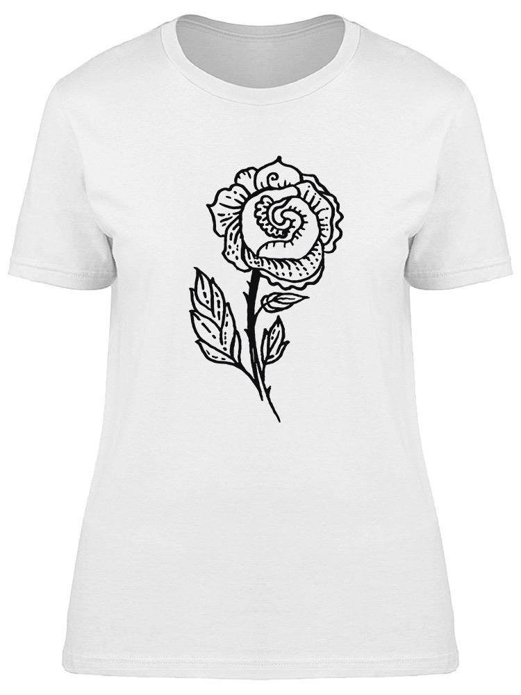 Foto 1 | Playera Smartprintsink Mujer Ilustración/ Rosa en Blanco y Negro