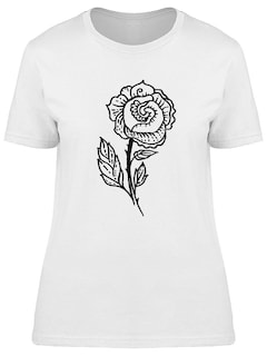 Foto 1 | Playera Smartprintsink Mujer Ilustración/ Rosa en Blanco y Negro