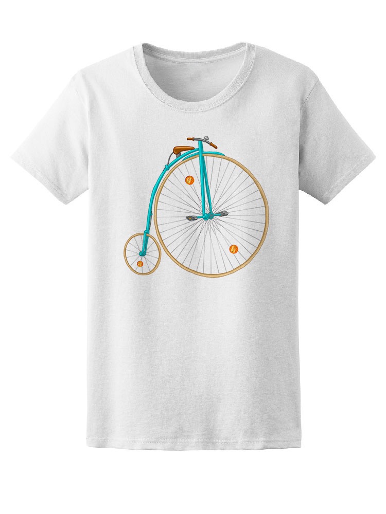 Foto 2 pulgar | Playera para Dama Smartprintsink color blanco Estampado Bicicleta Vintage