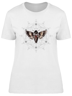 Foto 1 | Playera Smartprintsink Mujer Ilustración/ Polilla Con Figuras Geométricas