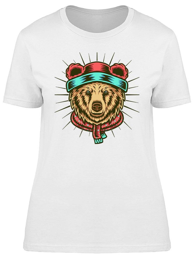 Foto 2 pulgar | Playera Smartprintsink Mujer Ilustración/ Oso Con Bufanda