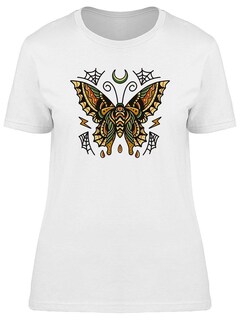 Foto 1 | Playera Smartprintsink Mujer Mariposa Naranja Y Verde