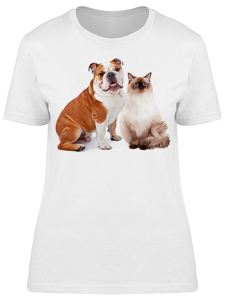 Foto 2 pulgar | Playera Smartprintsink Mujer Fotografía/ Perro y Gato Posando