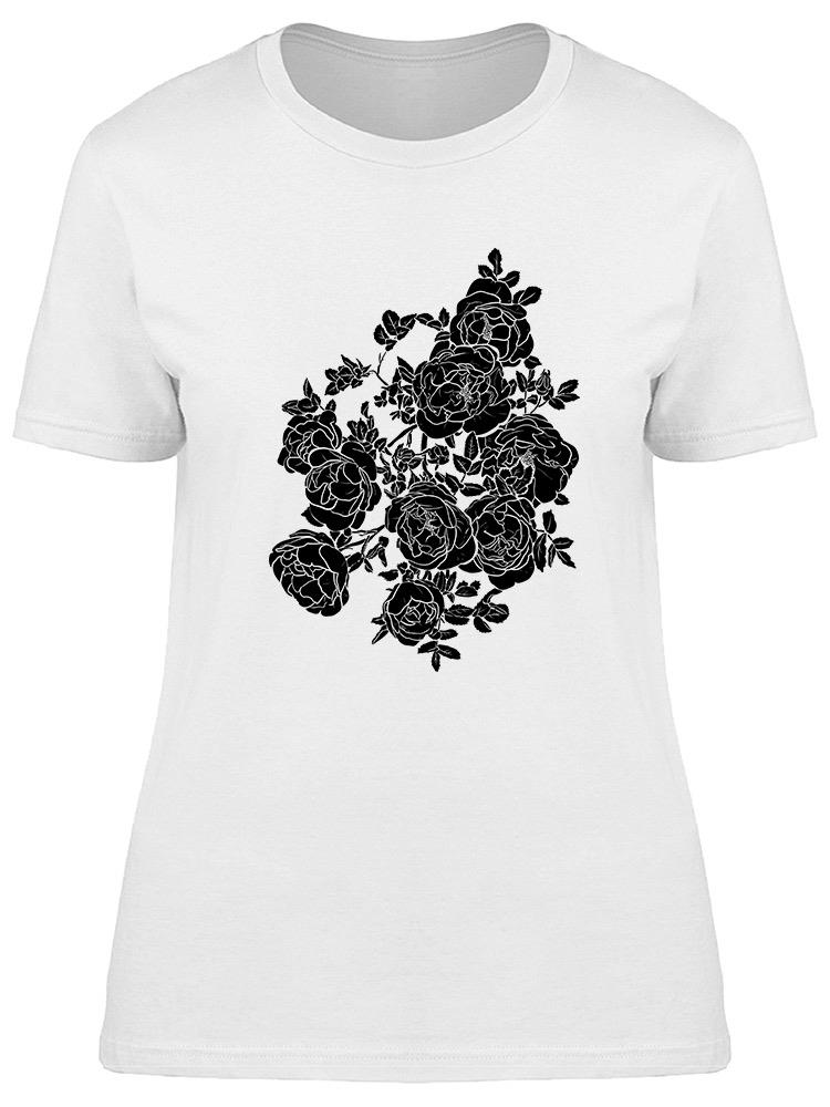 Foto 2 pulgar | Playera Smartprintsink Mujer Ilustración/ Rosal en Negro y Blanco
