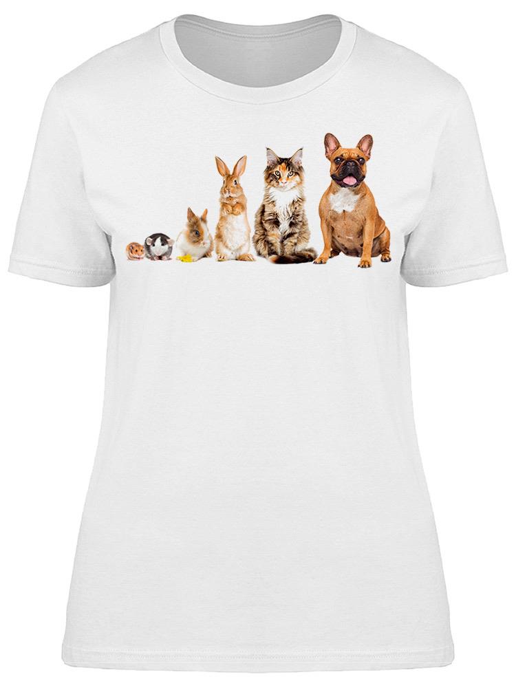 Foto 2 pulgar | Playera Smartprintsink Mujer Fotografía Fila De Mascotas