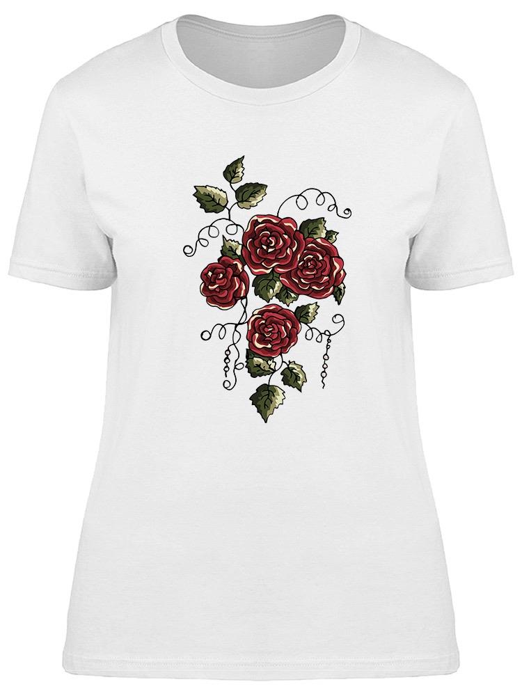 Playera Smartprintsink Mujer Ilustración/ Rosas Con Vid