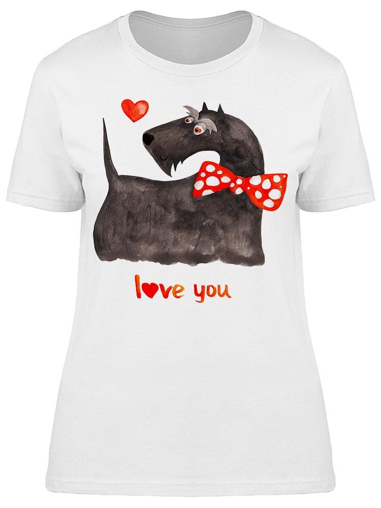 Foto 2 pulgar | Playera Smartprintsink Mujer Te Amo/ Ilustración Perro Terrier Escoces