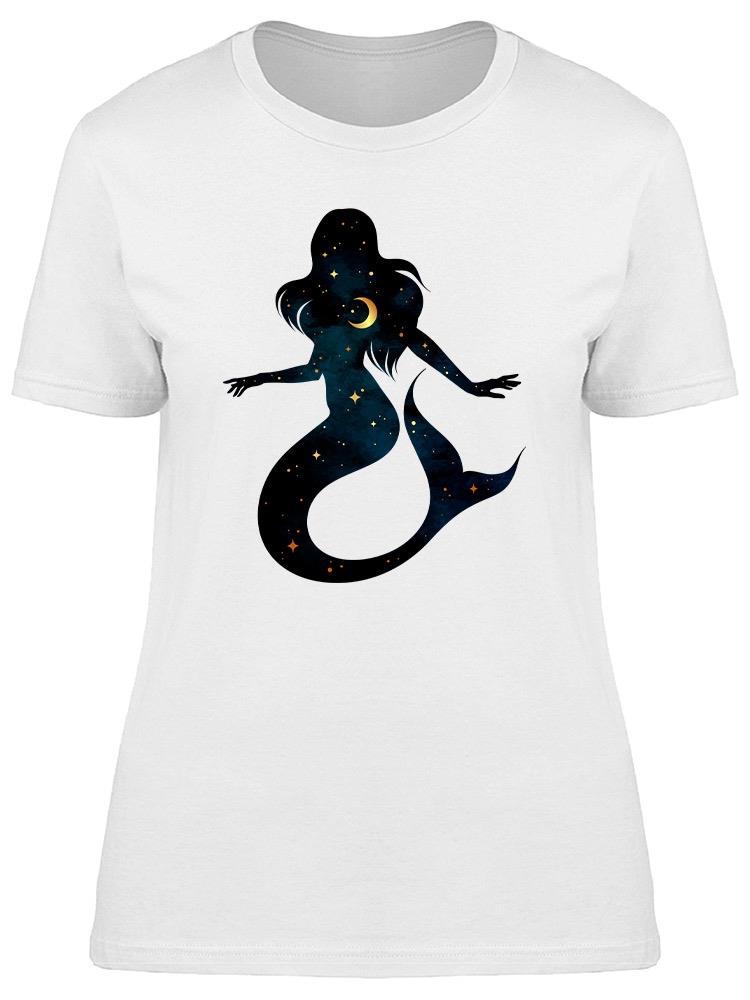 Foto 2 pulgar | Playera Smartprintsink Mujer Silueta Sirena Con Estrellas