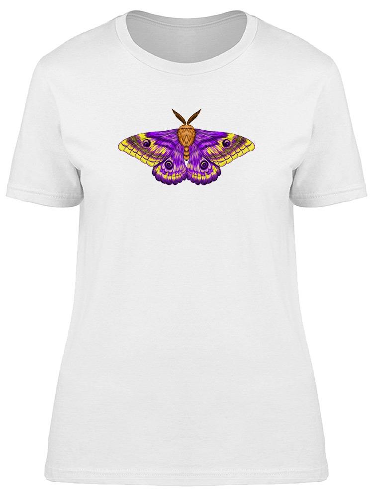 Playera Smartprintsink Mujer Polilla Morado Y Dorado