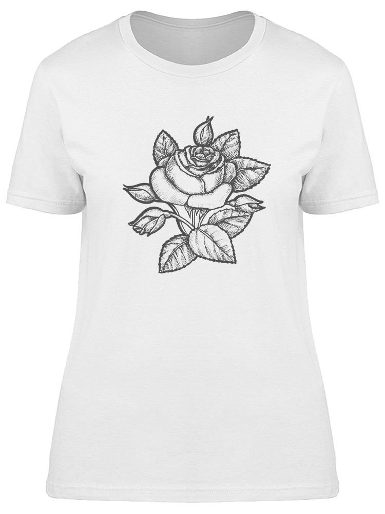 Foto 2 pulgar | Playera Smartprintsink Mujer Ilustración A Lápiz/ Rosal Con Botones