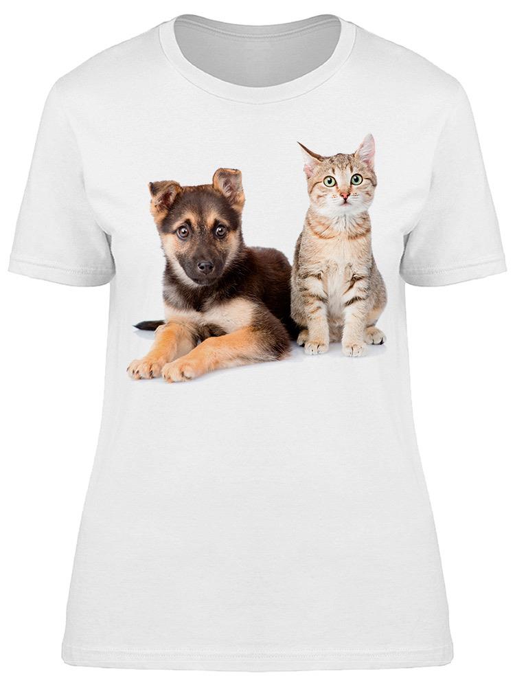 Playera Smartprintsink Mujer Fotografía/ Perrito y Gatito