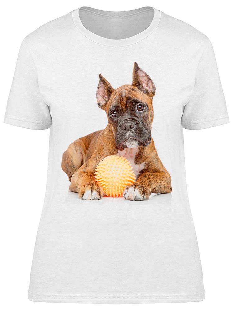 Playera Smartprintsink Mujer Fotografía/ Cachorro Boxer Con Pelota