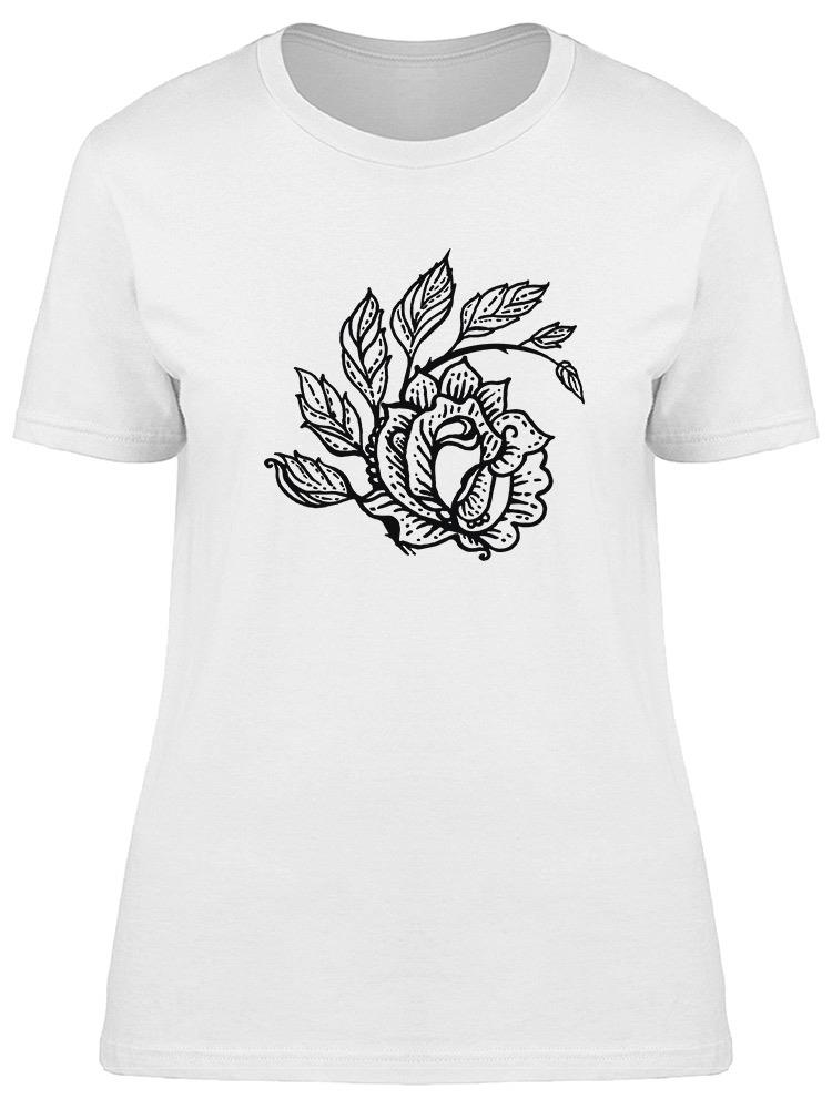Foto 2 pulgar | Playera Smartprintsink Mujer Ilustración Blanco y Negro/ Rosa Con Naturaleza A Color