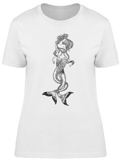 Foto 1 | Playera Smartprintsink Mujer Sirena Con Dos Colas
