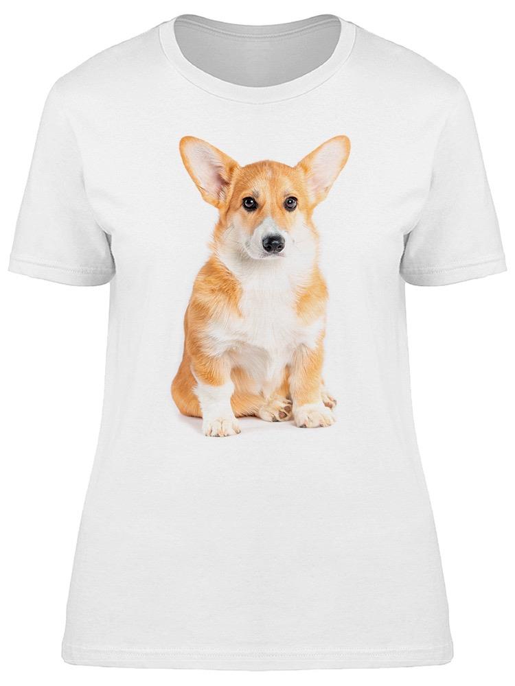 Playera Smartprintsink Mujer Fotografía Corgie Sentado