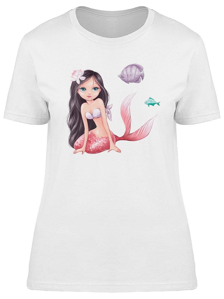 Foto 2 pulgar | Playera Smartprintsink Mujer Sirena Rosa Con Peces