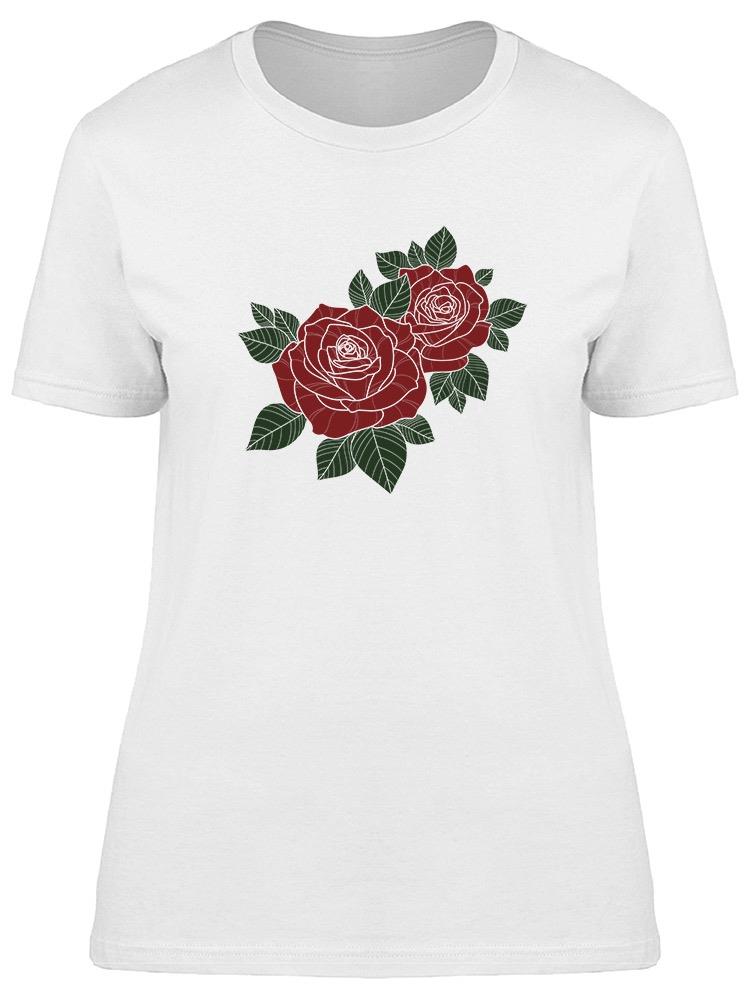 Foto 2 pulgar | Playera Smartprintsink Mujer Ilustración Par De Rosas Rojas