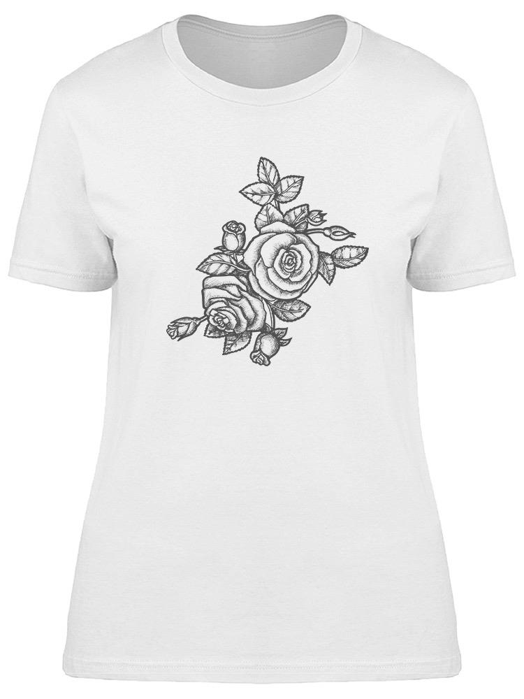 Playera Smartprintsink Mujer Ilustración A Lápiz/ Rosales
