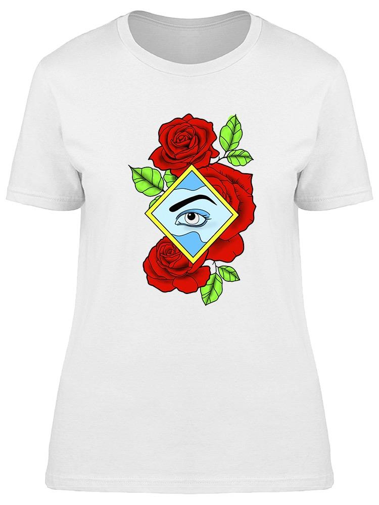 Playera Smartprintsink Mujer Rosas Rojas Con Arte Abstracto