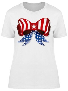 Foto 1 | Playera Smartprintsink Mujer Ilustración/ Moño Con Bandera Estados Unidos