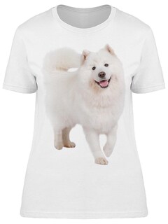 Foto 1 | Playera Smartprintsink Mujer Fotografía/ Perro Chow Chow Blanco