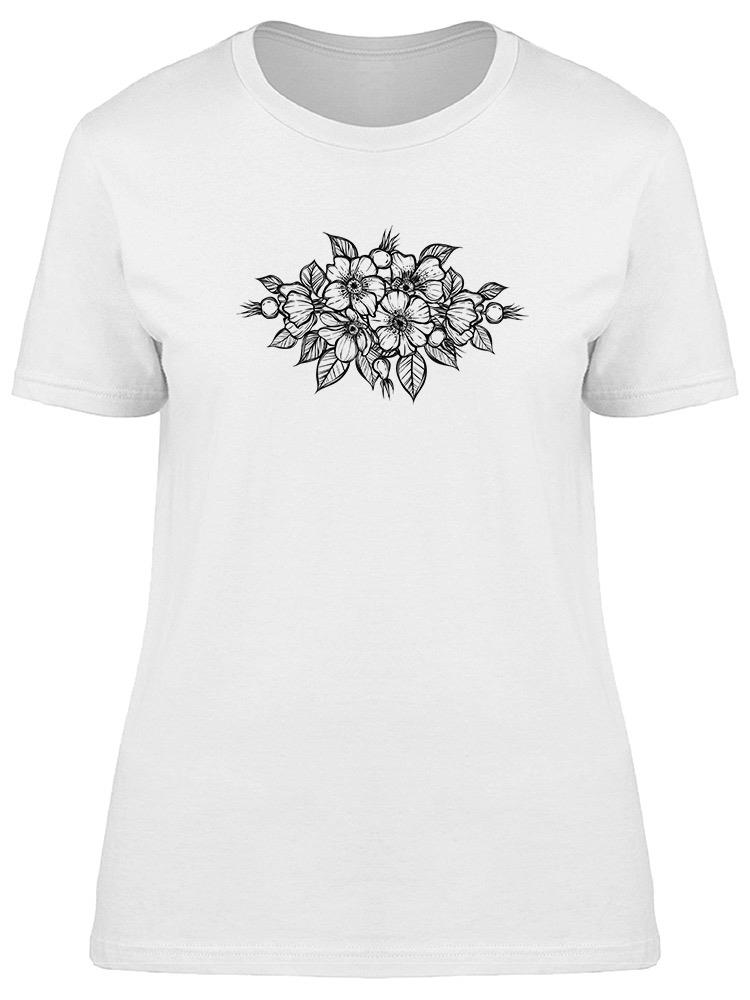 Foto 2 pulgar | Playera Smartprintsink Mujer Ilustración/ Flores Con Botones