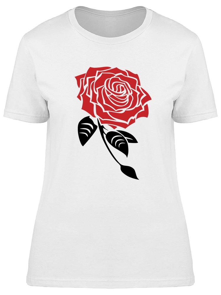 Foto 2 pulgar | Playera Smartprintsink Mujer Ilustración/ Rosa En Rojo Y Negro