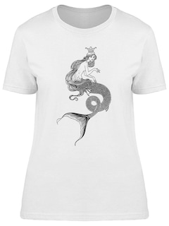Foto 1 | Playera Smartprintsink Mujer Sirena Con Corona