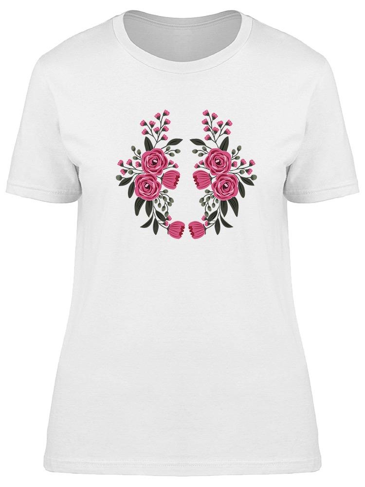 Foto 2 pulgar | Playera Smartprintsink Mujer Guirnalda De Rosas