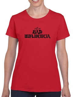 Foto 1 | Playera Smartprintsink Call Me Bad Influencia para Mujer
