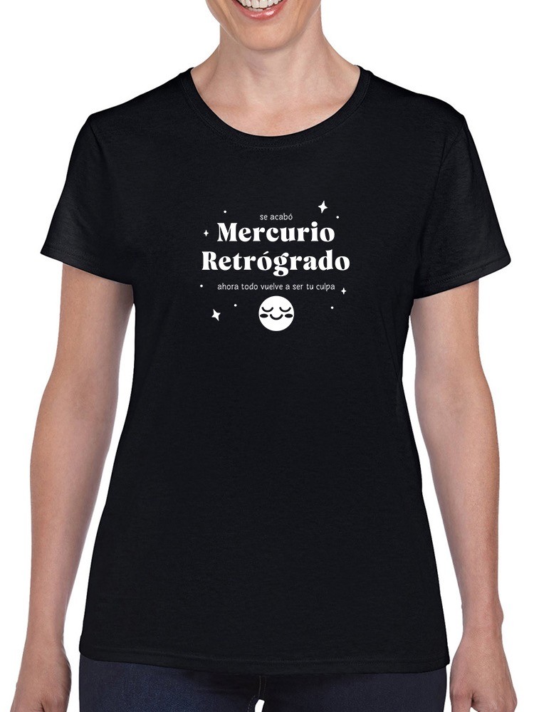 Foto 1 | Playera Smartprintsink Se Acabo Mercurio Retrogrado para Mujer