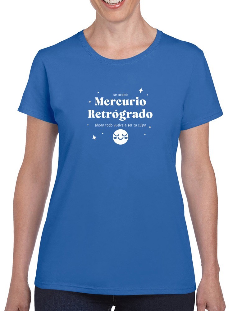 Foto 2 pulgar | Playera Smartprintsink color Azul para Mujer