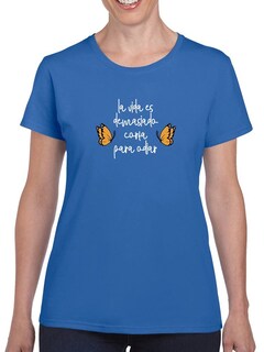 Foto 1 | Playera Smartprintsink color Azul para Mujer