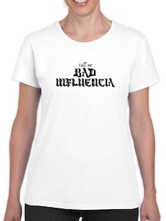 Foto 1 | Playera Smartprintsink Call Me Bad Influencia para Mujer