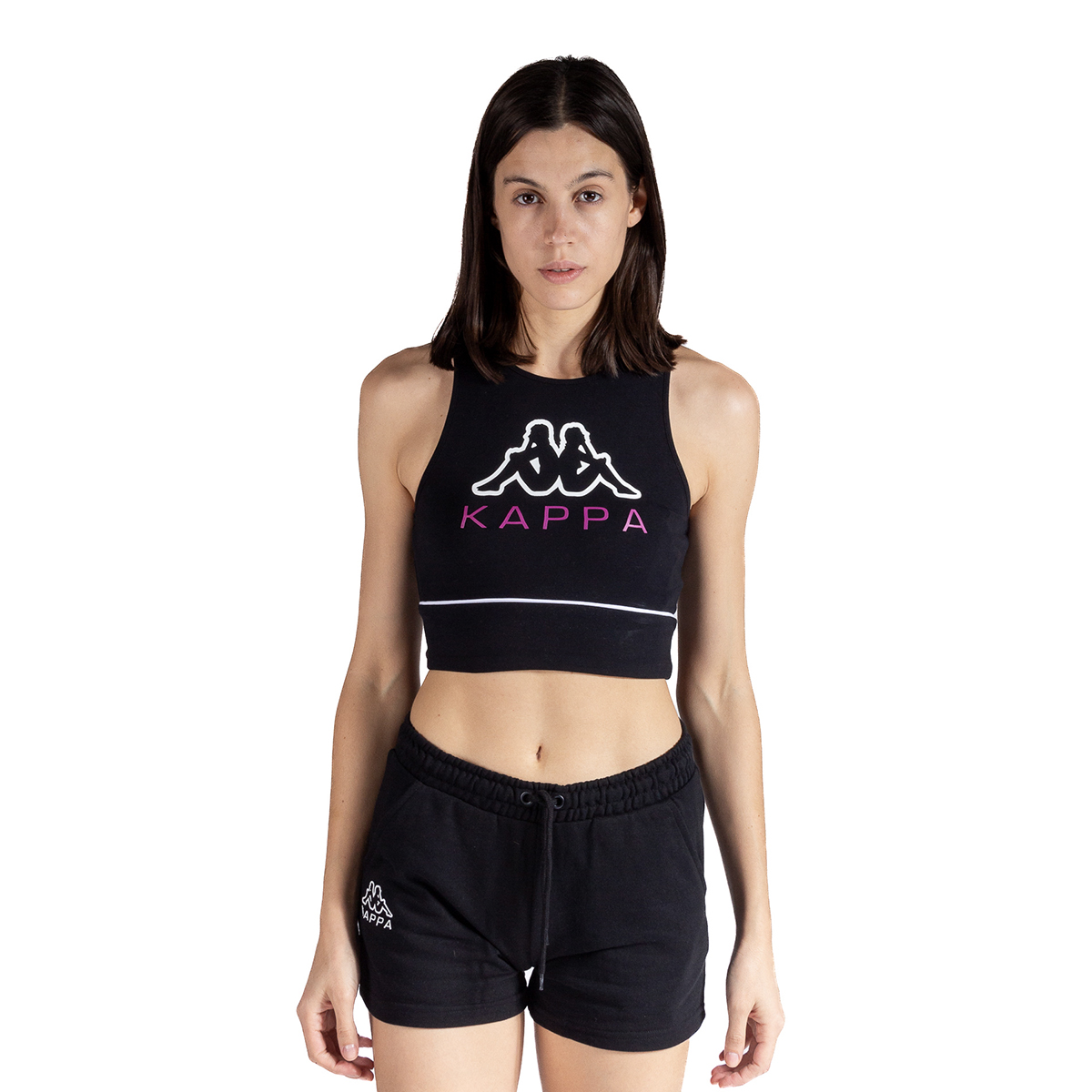 Foto 2 pulgar | Top para Mujer Kappa Estampados color Negro