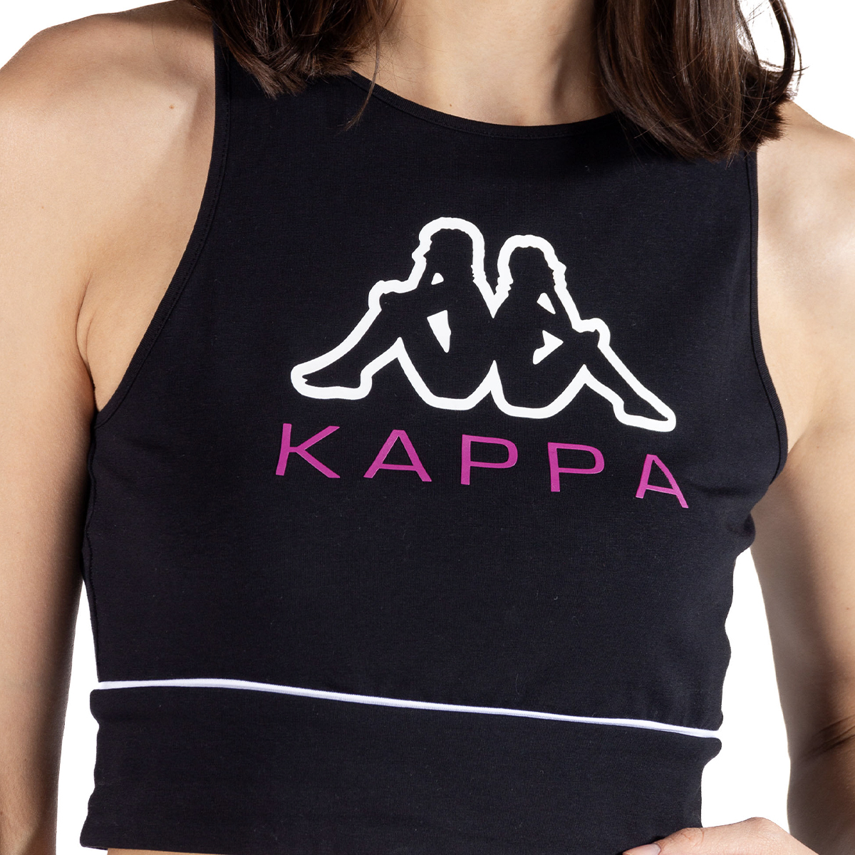 Foto 4 pulgar | Top para Mujer Kappa Estampados color Negro